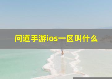 问道手游ios一区叫什么