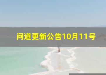 问道更新公告10月11号