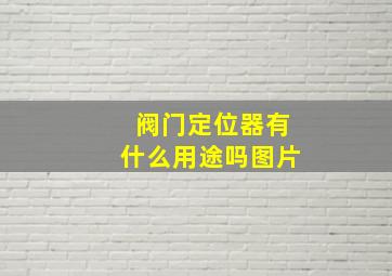 阀门定位器有什么用途吗图片