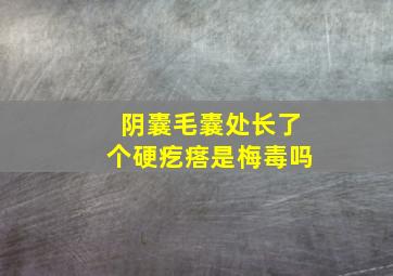 阴囊毛囊处长了个硬疙瘩是梅毒吗