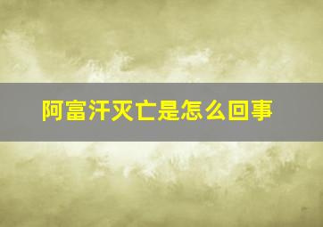 阿富汗灭亡是怎么回事