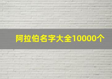 阿拉伯名字大全10000个