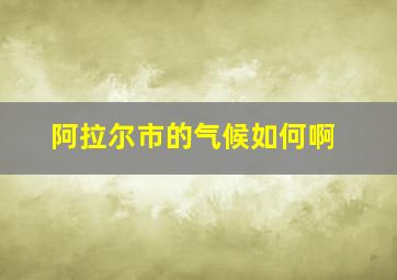 阿拉尔市的气候如何啊