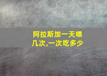 阿拉斯加一天喂几次,一次吃多少