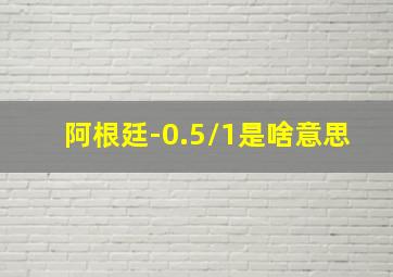 阿根廷-0.5/1是啥意思