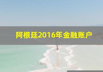 阿根廷2016年金融账户