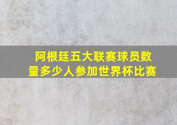 阿根廷五大联赛球员数量多少人参加世界杯比赛