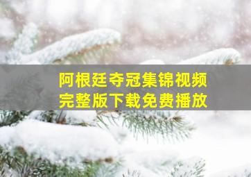 阿根廷夺冠集锦视频完整版下载免费播放