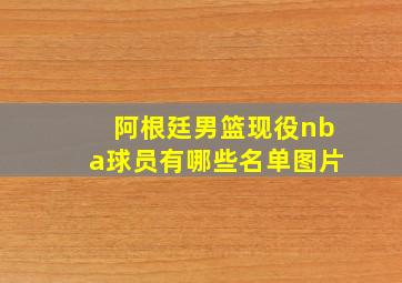 阿根廷男篮现役nba球员有哪些名单图片