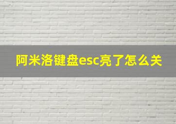 阿米洛键盘esc亮了怎么关