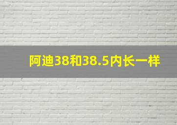 阿迪38和38.5内长一样