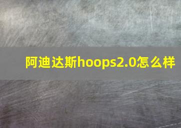 阿迪达斯hoops2.0怎么样