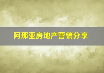 阿那亚房地产营销分享