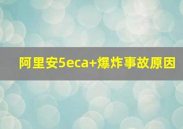 阿里安5eca+爆炸事故原因