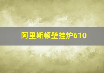 阿里斯顿壁挂炉610