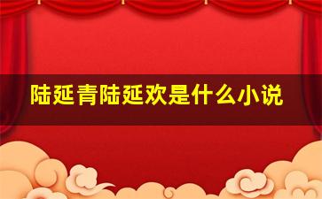 陆延青陆延欢是什么小说