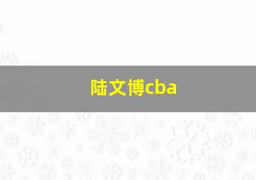 陆文博cba