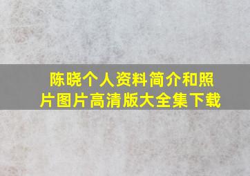 陈晓个人资料简介和照片图片高清版大全集下载