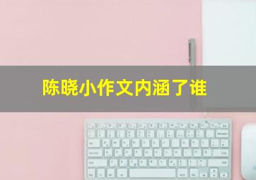 陈晓小作文内涵了谁