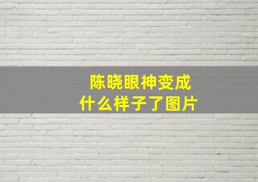 陈晓眼神变成什么样子了图片