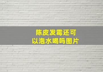 陈皮发霉还可以泡水喝吗图片