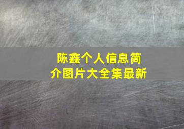 陈鑫个人信息简介图片大全集最新