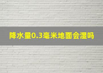 降水量0.3毫米地面会湿吗