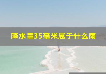 降水量35毫米属于什么雨