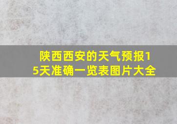 陕西西安的天气预报15天准确一览表图片大全