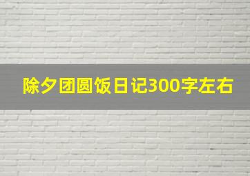 除夕团圆饭日记300字左右