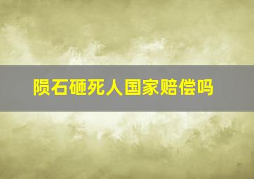 陨石砸死人国家赔偿吗