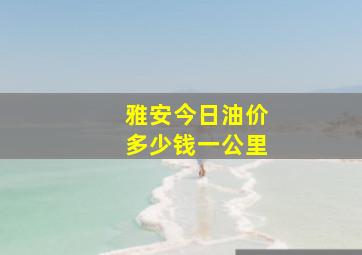 雅安今日油价多少钱一公里