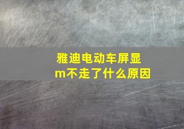 雅迪电动车屏显m不走了什么原因