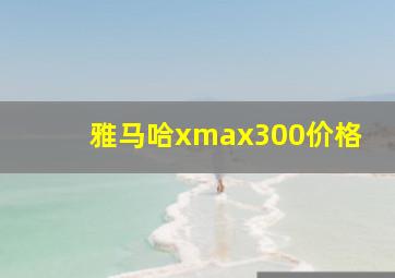 雅马哈xmax300价格