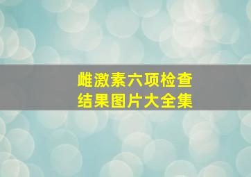 雌激素六项检查结果图片大全集