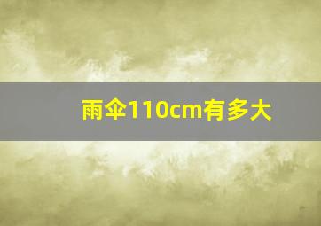 雨伞110cm有多大