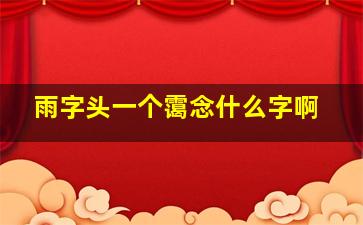 雨字头一个霭念什么字啊