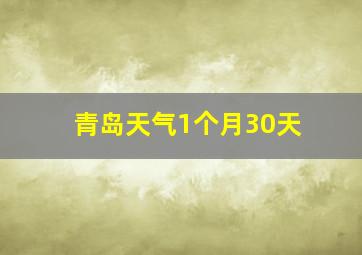 青岛天气1个月30天