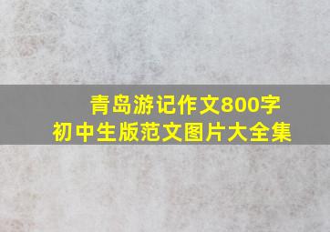 青岛游记作文800字初中生版范文图片大全集