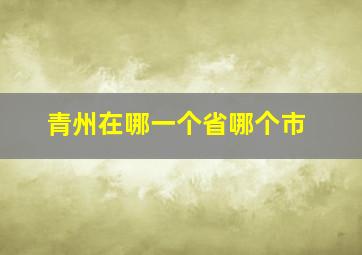 青州在哪一个省哪个市