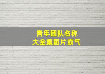 青年团队名称大全集图片霸气