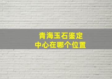 青海玉石鉴定中心在哪个位置