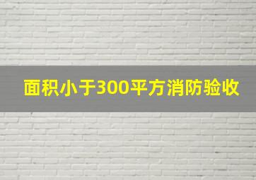 面积小于300平方消防验收