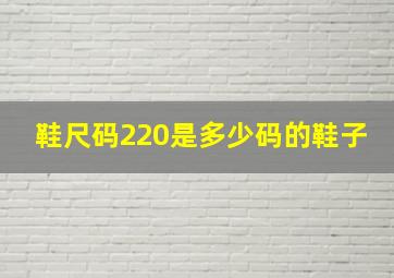 鞋尺码220是多少码的鞋子