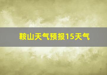 鞍山天气预报15天气