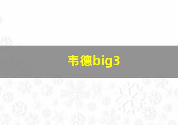 韦德big3