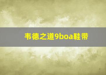 韦德之道9boa鞋带