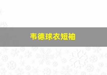 韦德球衣短袖