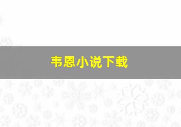 韦恩小说下载