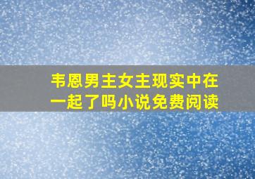 韦恩男主女主现实中在一起了吗小说免费阅读